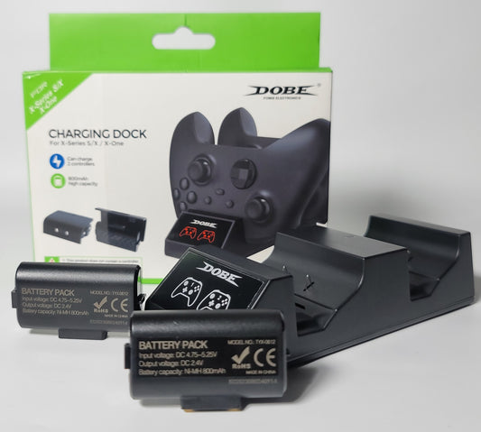 Brand New Charging Dock + 2 Rechargeable Batteries for Xbox One/Series